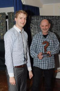 Steve collects the Wot trophy