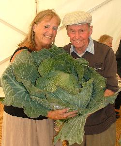 Mary with Sid and his enormous cabbage!