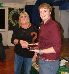 The Wot trophy is presented to the winners - the Robsons and Roystons!
