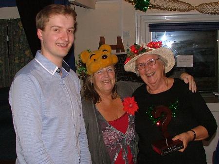 The Wot trophy is presented to Margaret Clifford