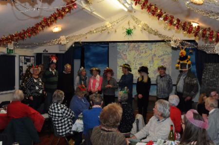 Christmas hat competition judging