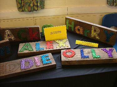 Name plaques - Scouts exhibit