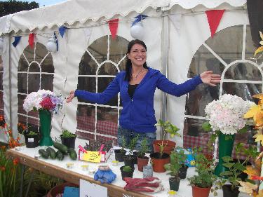 Jenny on the plant stall